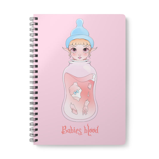 Babies blood Wirobound Softcover Notebook, A5